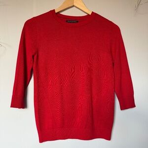 Banana Republic Factory Red 3/4 Sleeve Sweater